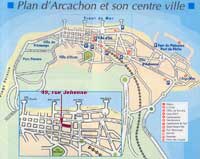 plan de la ville d'arcachon